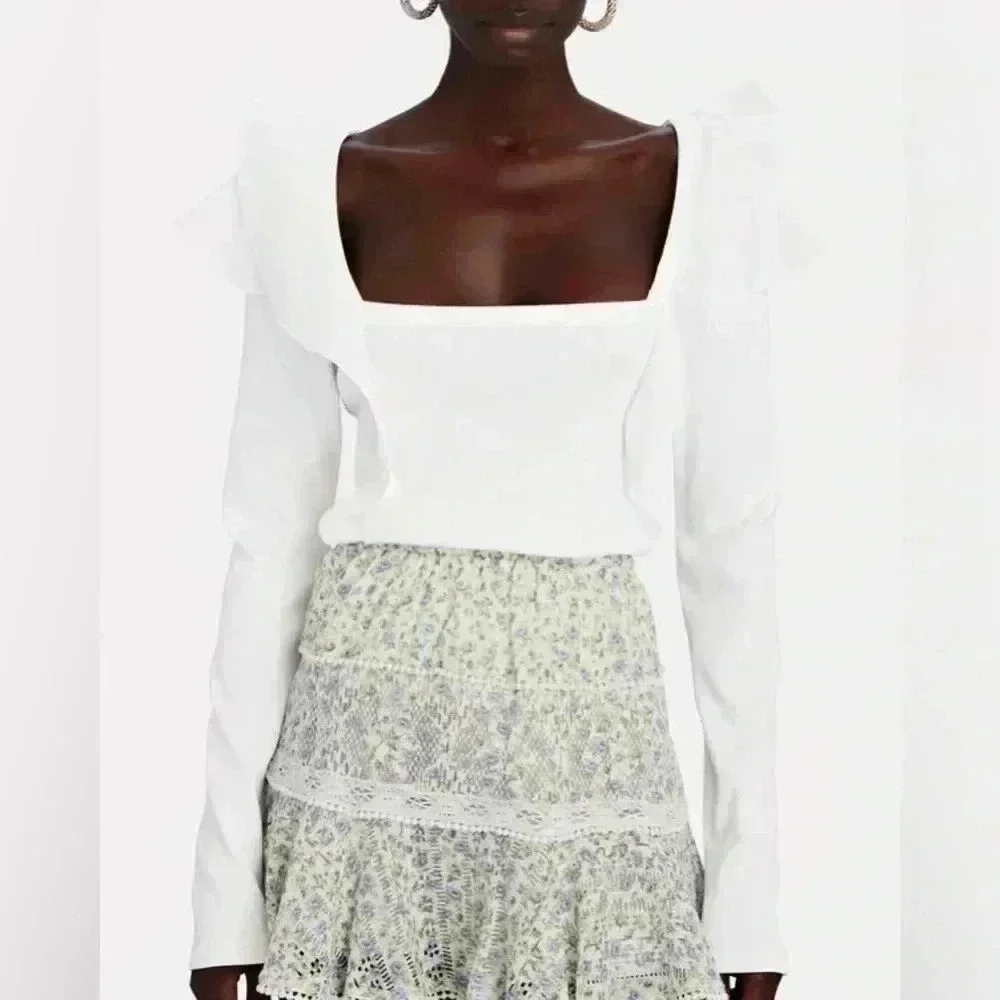 VERONICA BEARD - Gidea Ruffled Poplin Top NWOT - Picture 3 of 9